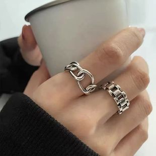 Finger Rings NewCreative 925 Hollow Silver Cross Sterling