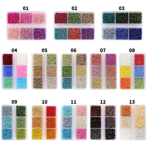 720+pcs 6 Styles Glass Seed Beads 3mm, Glass Seed Beads Roun