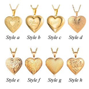 Fashion Stainless Steel Love Heart Locket Pendants Can Place
