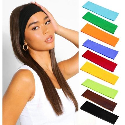 Fashion Absorbing Sweat Yoga Headband Candy Color Wide White