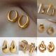 Earing Color Vintage Fashion For Gold Earrings Metal Women