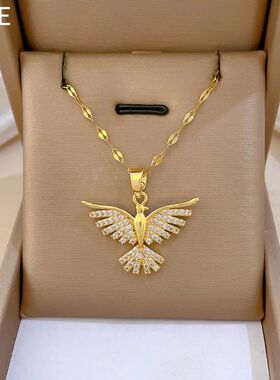 316L Stainless Steel Phoenix Eagles Pendant Necklace For Wom
