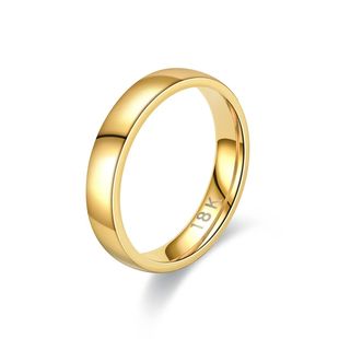 ColourWomen Ring Simple Wedding Gold Couple Plated