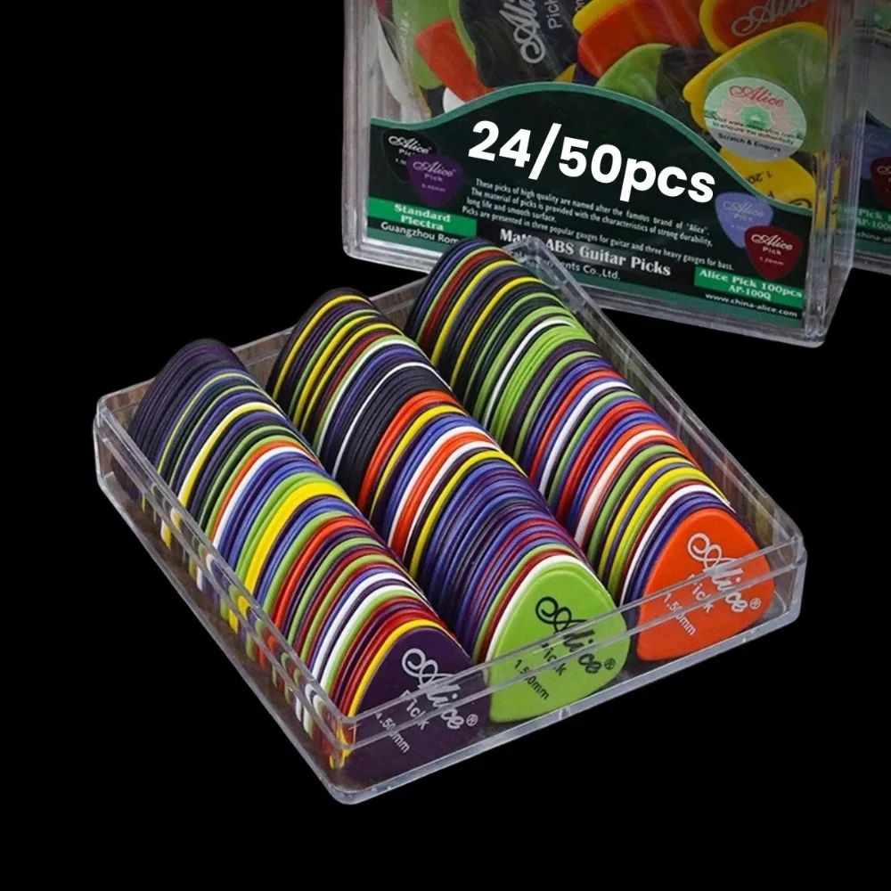 Multicolor Guitar Picks 50/100 Pieces Mixed ABS Premium Plas