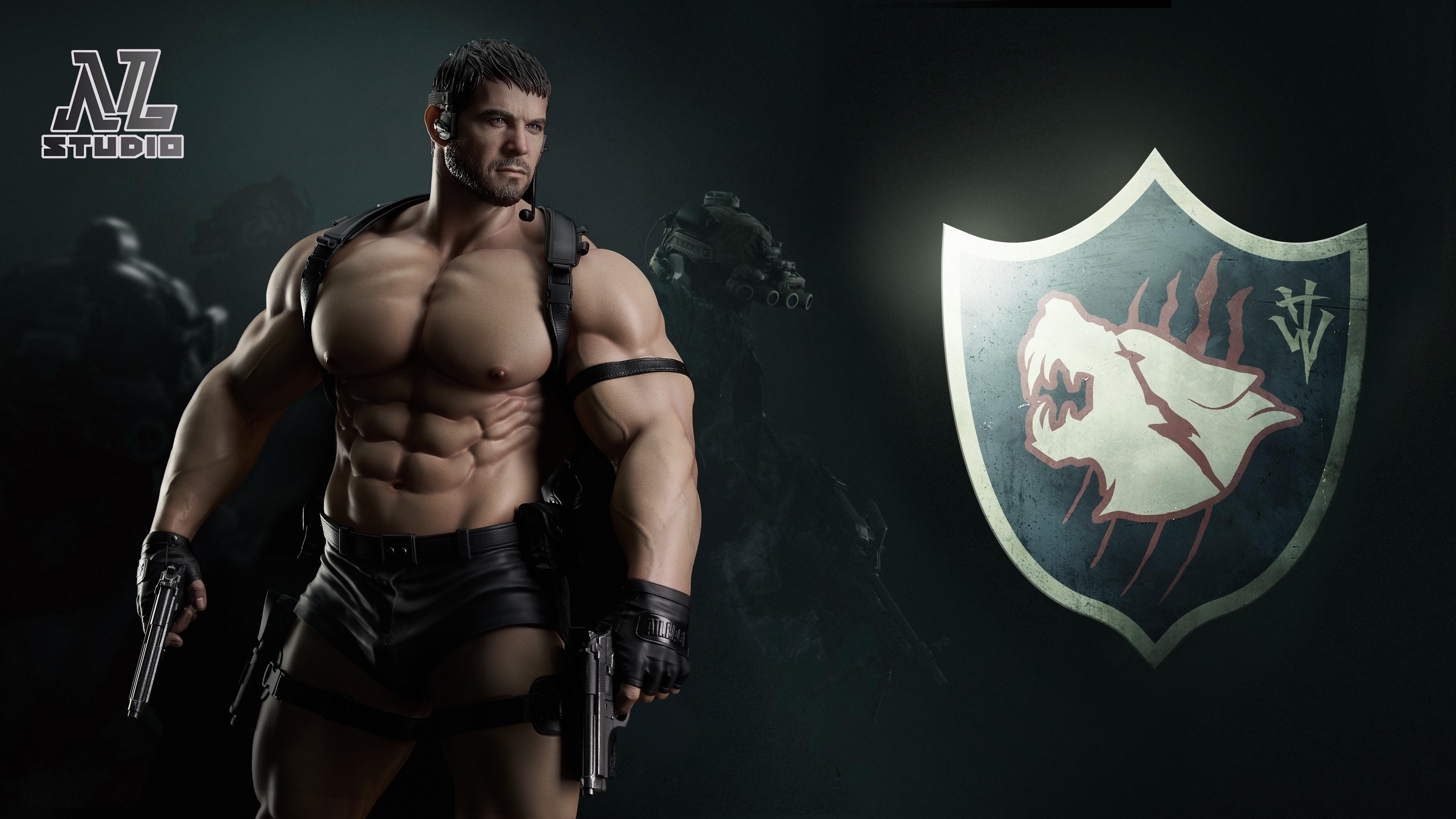 【柚子gk】nl-克里斯·雷德菲尔德 生化危机8 手办