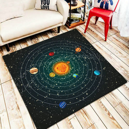 儿童房间卡通星球地毯电脑椅客厅