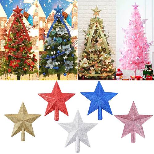 10/15/20CM Christmas Tree Top Star Shiny Gold Powder Surface