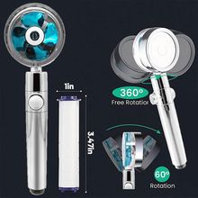 High Pressure Shower Head Rainfall Water Saving 360 Rotating