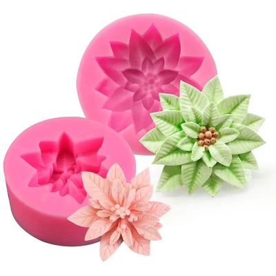 3D Holly Leaf Silicone Mold Cake Baking Christmas Decoration