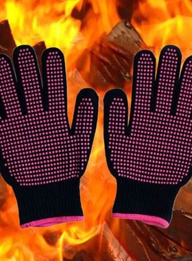 1 Pair Heat Resistant Oven Gloves - Cut Resistant, Non-Slip
