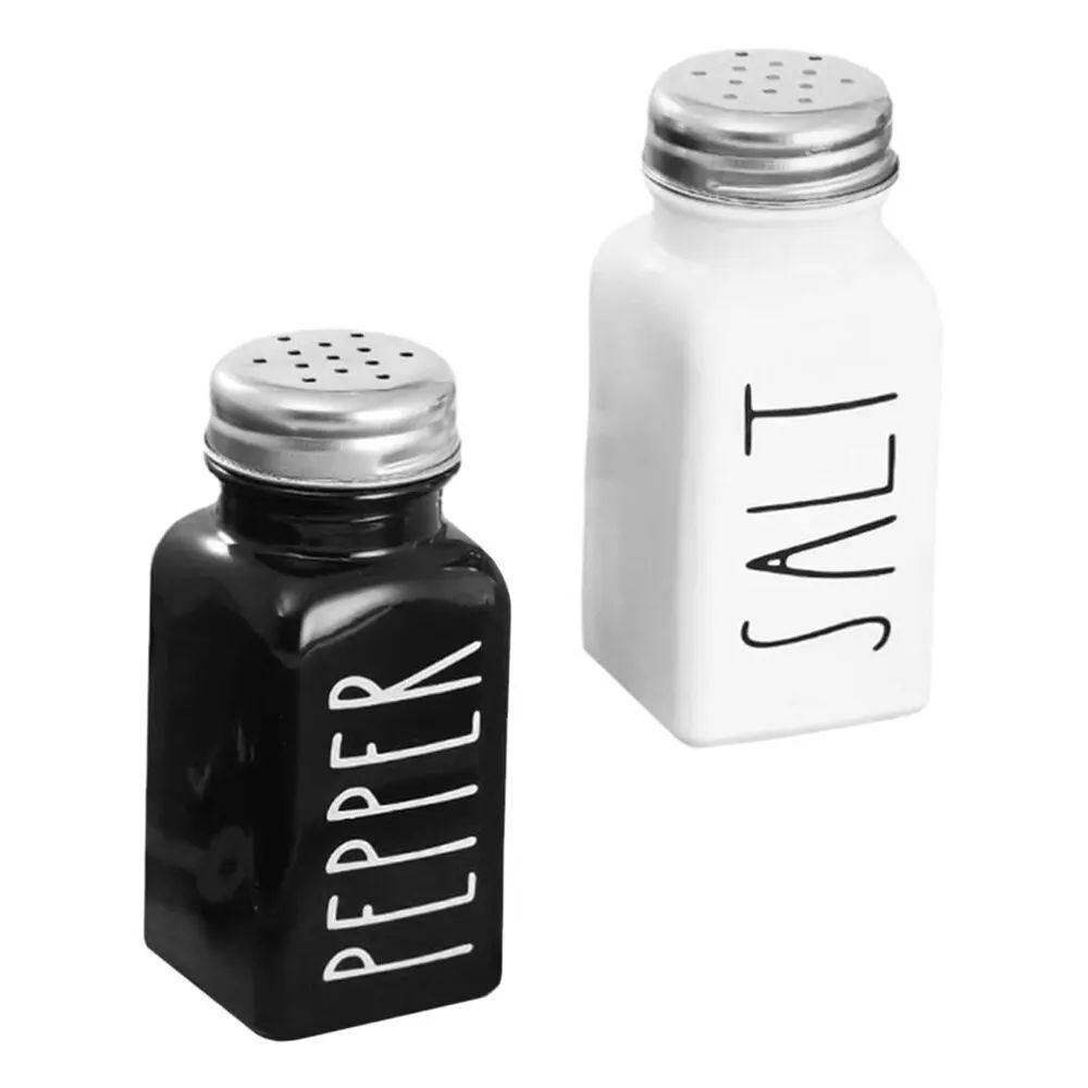 Glass Bottles Salt Pepper Shaker Condiment Storage Container