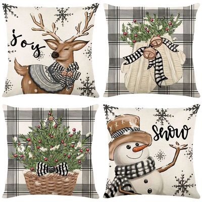 45cm Merry Christmas Cushion Cover Pillowcase 2023 Christmas