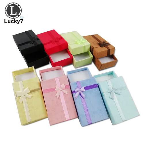 108pcs/lot Paper Necklace Earrings Ring Box Jewelry Set Disp