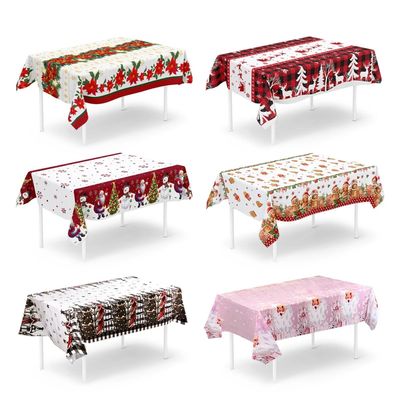 Christmas Plastic Tablecloth Winter Decorations For Home 202