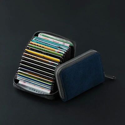 Card Holder Men's Suede Exquisite Anti-degaussing Multi-func