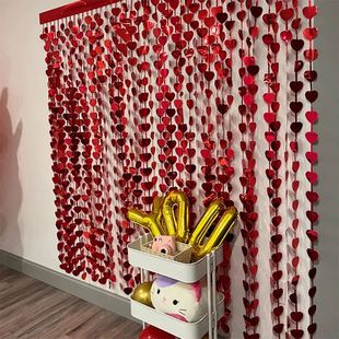 1x2m Red Heart Background Wall Decoration Valentine's Day Ro