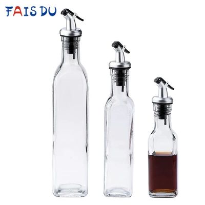 150/250/500ML Transparent Glass Olive Oil Bottle Leakproof K