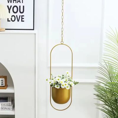 Creative Iron Plant Hanging Basket with Hook Modern Succulen
