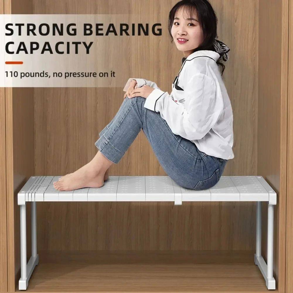 Closet Shelf Wardrobe Organizer Stackable Shelves Clother St