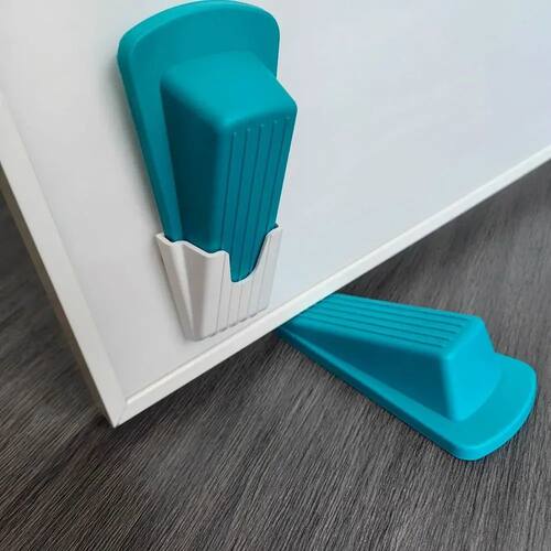 2Pcs Safety Silicone Door Stop Stoppers Block Wedge Doorstop