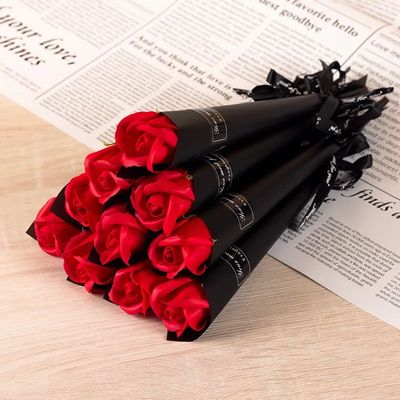 5pcs Rose Soap Flowers Artificial Single Bouquet Portable So