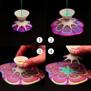 Funne Creative Pour Drawin Cup Mini Pouring Flower Drawing
