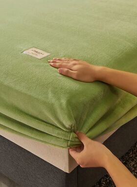 Soft Warm Thick Velvet Fitted Sheet High Quality Non Slip Ma