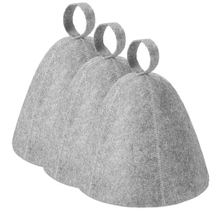 Gray Absorbent Hot Sauna Spring Cap CapSimple Hair Felt Dry