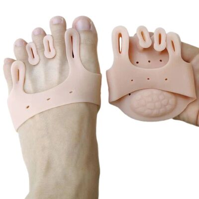 2pieces=1pair Gel Silicone Bunion Corrector Toe Separators F