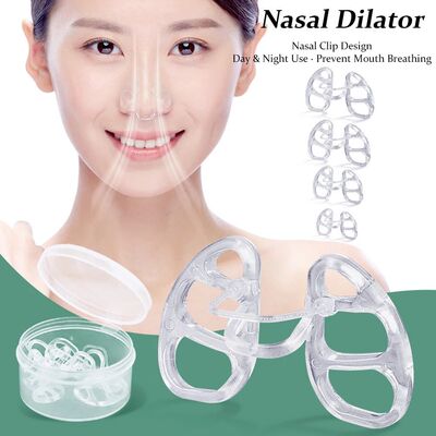 Nose Dilator Nasal Silicone Nose Clip Anti Snoring Easy Brea