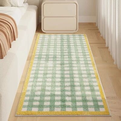 Bed Rug Ins Wind Rug Lattice Simple Room Bedroom Long Bed Ma