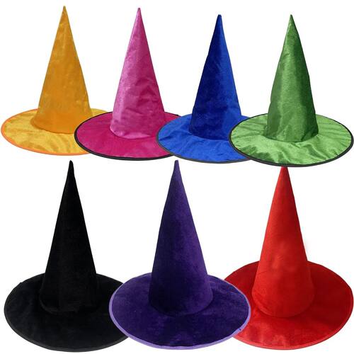 Witch Hat Halloween Colored Flannel Witch Hat Dark Witch Hat