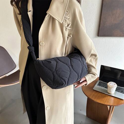 Female Puffer Shoulder Bag Trendy Soft Down Cotton Pillow Sh
