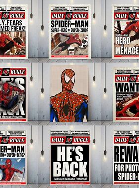 Superhero Funny Spiderman Poster And Print HE'S BACK Canvas