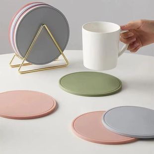 Heat Round Cup Mat Resistant slip Non Waterproof 15cm 1pc