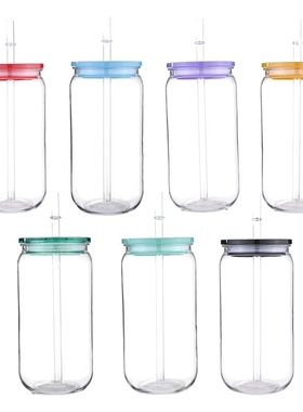 16oz PET Plastic Cups Equipped With Replaceable Colored Lid