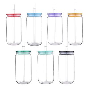 16oz PET Plastic Cups Equipped With Replaceable Colored Lid