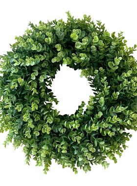 40cm Artificial Eucalyptus Wreaths Spring Summer Round Faux