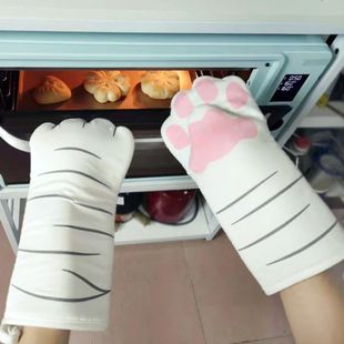 1pc Cute Cat Paws Oven Mitts Cat Claw Baking Oven Gloves Ant