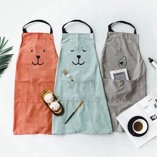 kitchen Kids Bib BBQ apron Woman Aprons Adult Bear Cartoon