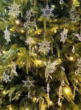 5pcs Christmas Home Decorations Crystal Acrylic Ornaments Sn