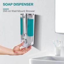 350ml Hand Soap Shampoo Dispenser Wall Mount Shower Liquid D