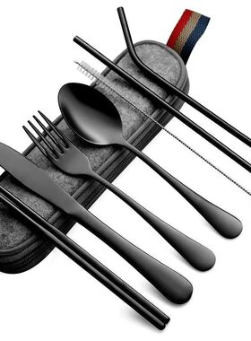 8PCS Portable Cutlery Single Box Suitable For Outdoor Picnic