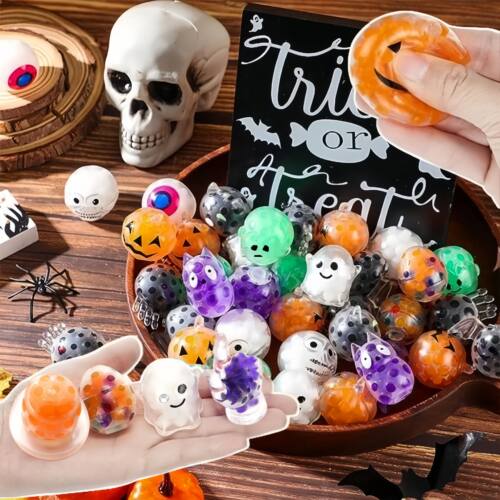 5-30Pcs Cute Halloween Squeeze Stress Relief Ball for Hallow