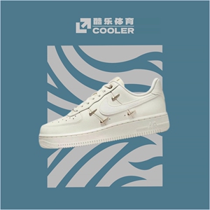 耐克Nike Air Force 1 Low Mini Gold 板鞋 女款 白金FV3654-111