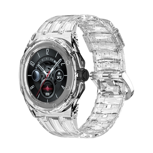 适用华为gtcyber表带新款手表Watch GT Cyber表带一体冰川透明表壳都市运动高级