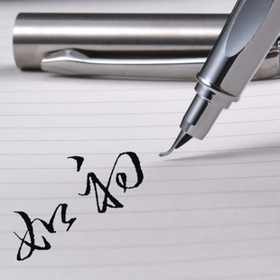 书法美工钢笔弯头专业级硬笔练字金属笔成人个性签名暗尖弯尖墨水