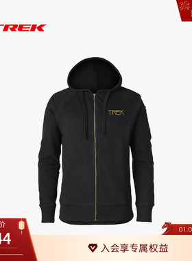 TREK崔克男女同款复古设计温暖舒适休闲百搭半修身开衫帽衫卫衣
