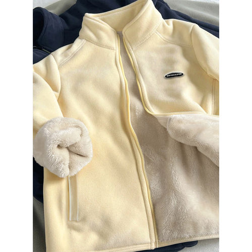 羊羔毛厚外套女冲锋衣内