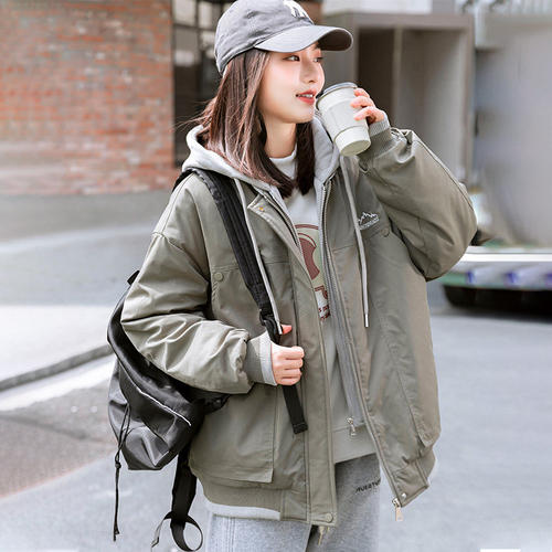 棉服少女秋冬季厚外套派